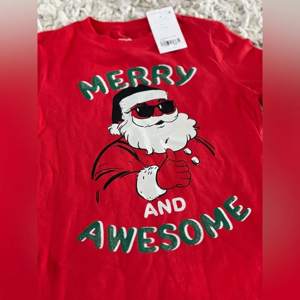 TCP New Red Santa Kids Shirt Christmas Boys Sz 4T